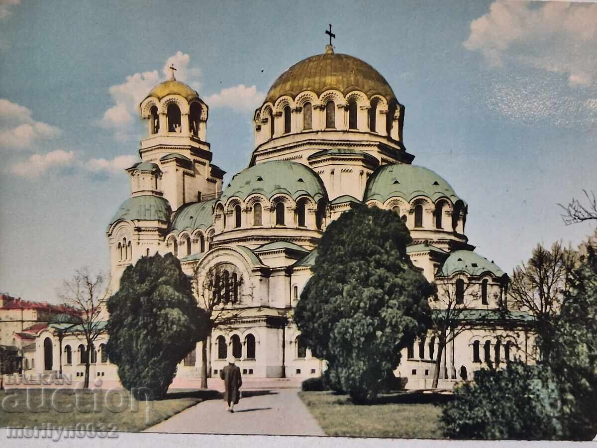 Carte poștală foto Sofia 1960 Catedrala Alexandru Nevski