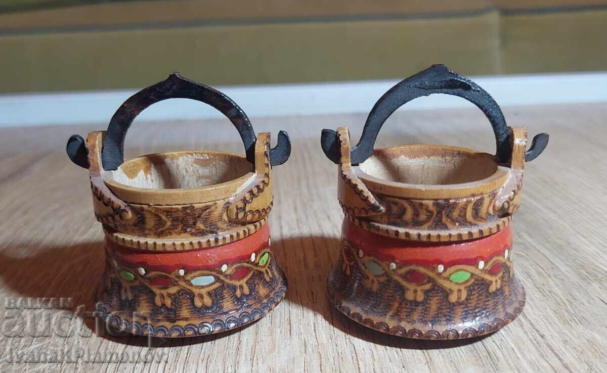Small wooden buckets souvenirs for connoisseurs
