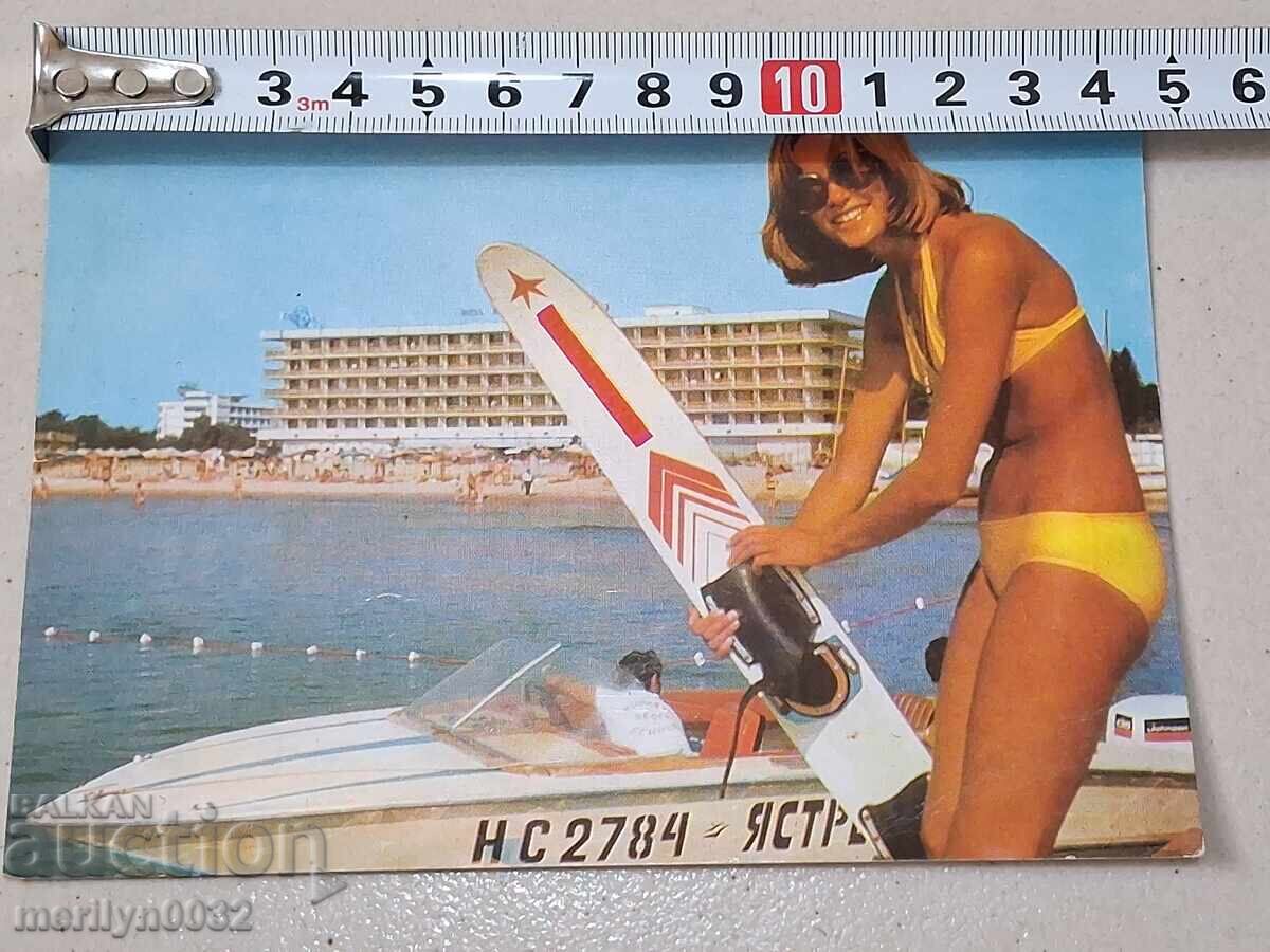 Снимка пощенска картичка Слънчев бряг 1982 г - 5