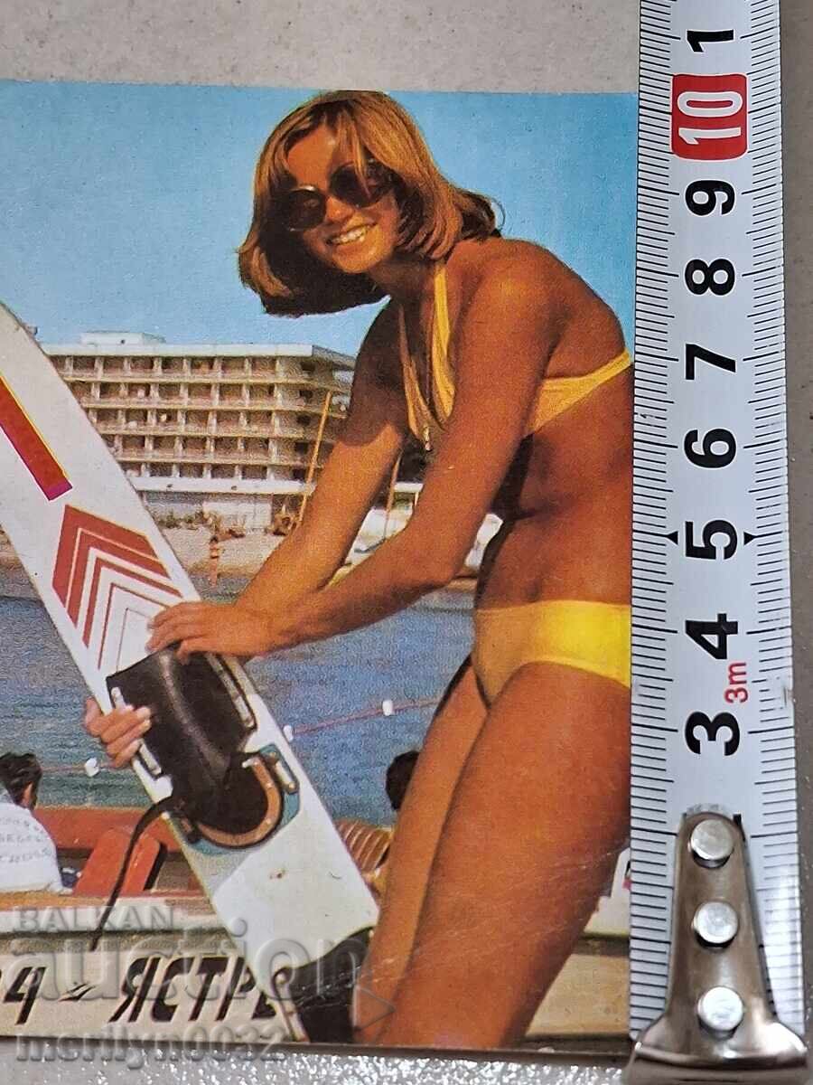 Снимка пощенска картичка Слънчев бряг 1982 г - 6