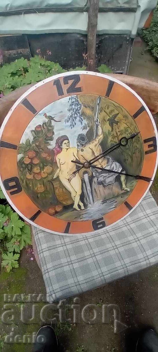 Old wall clock-painting, Rubens, oil on plexiglass with price € 125.00 | 244.48 BGN