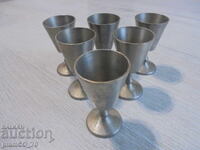 Nr. 8599 Set vintage 6 pahare metalice HANTVERK TENN