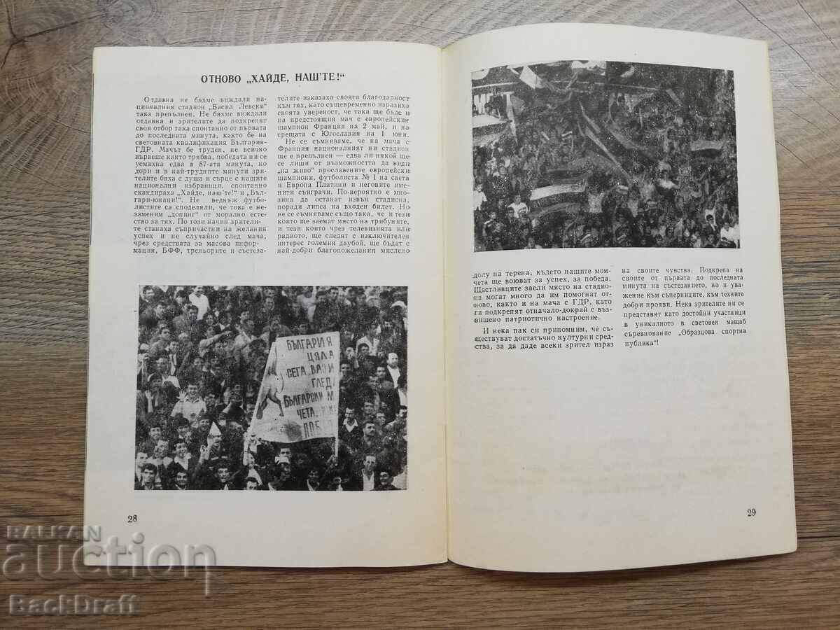 Licitație Program de fotbal vechi CM Bulgaria - Franța 1985