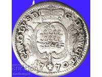 1/48 taler 1770 Germania Württemberg billon - rar