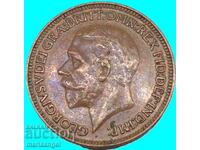 Marea Britanie 1 farthing 1927 regele Edward VII bronz