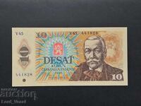 Cehoslovacia 10 Coroane 1986 UNC