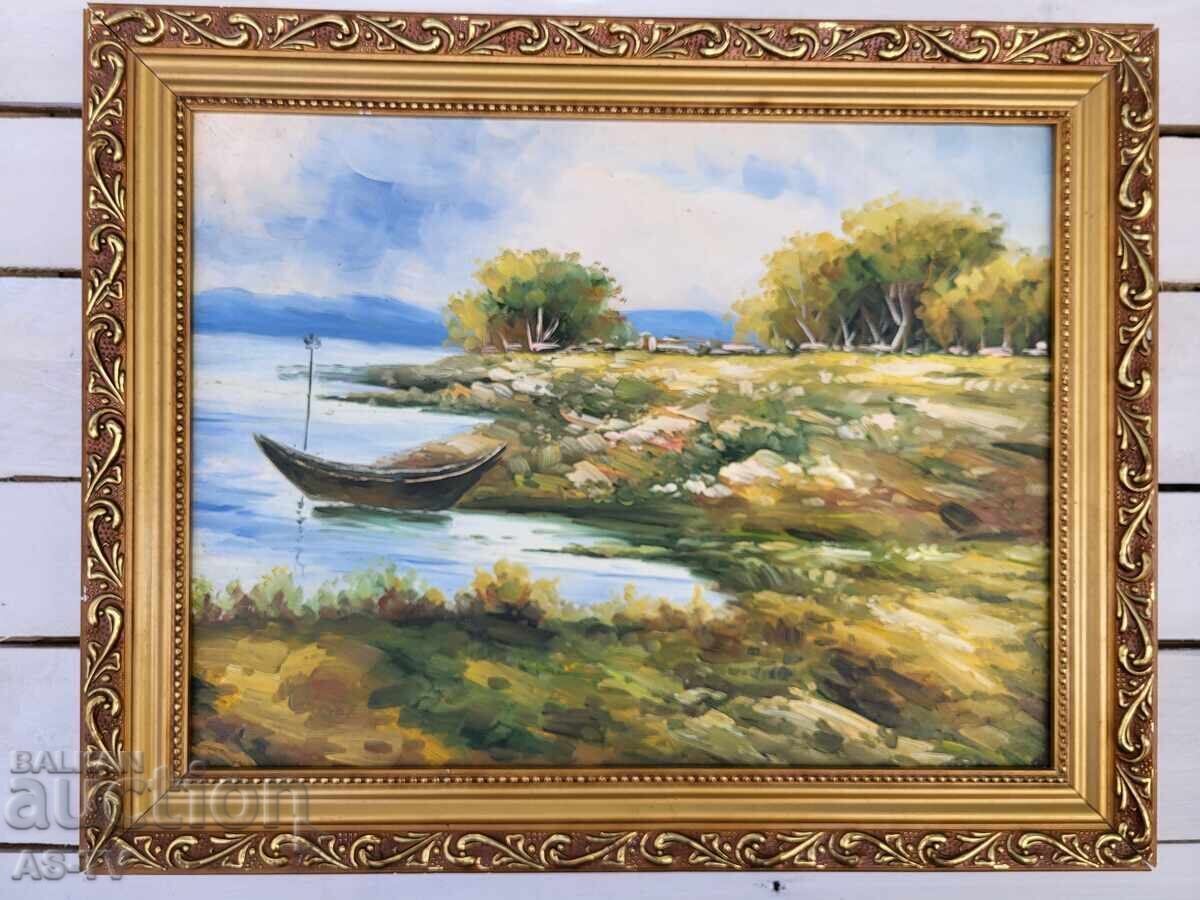 Картина Пейзаж с лодка - 5