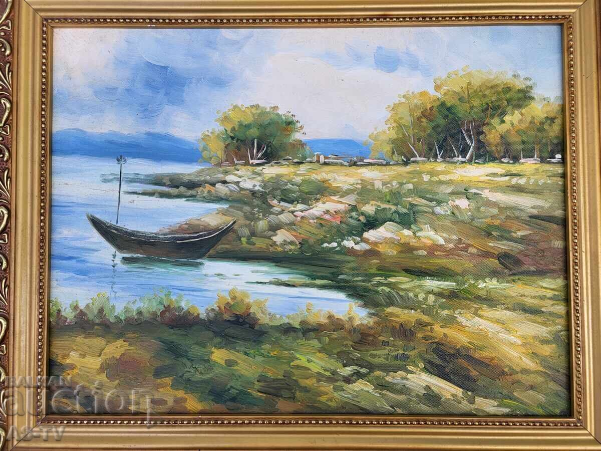 Картина Пейзаж с лодка