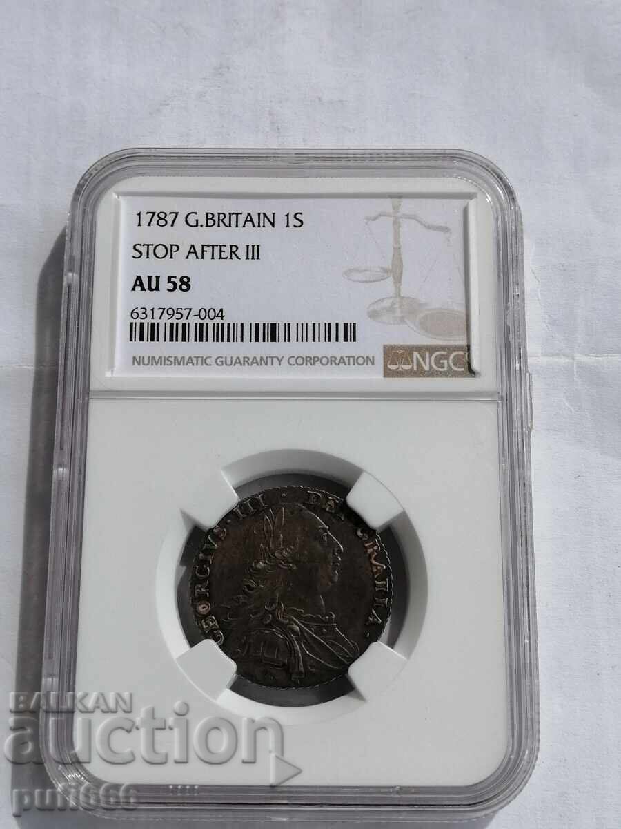 1 σελίνι 1787 AU 58 - 5