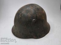 Old Bulgarian World War II helmet without a bullet hole