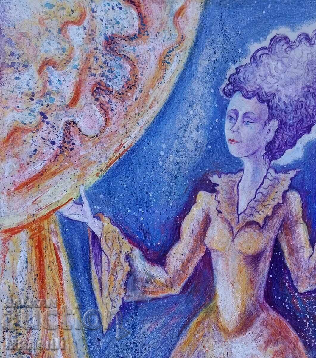 Delivery of Drawing of a high-society lady