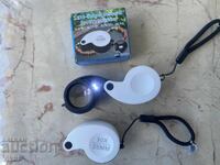 Jeweler's 30x magnifying glass /30x25 mm/ with LED illumination