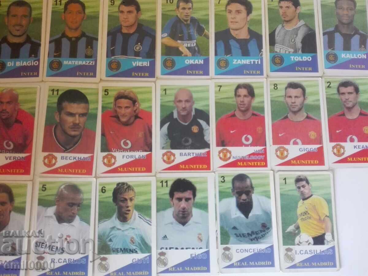 Licitație Cartonașe vechi cu fotbaliști