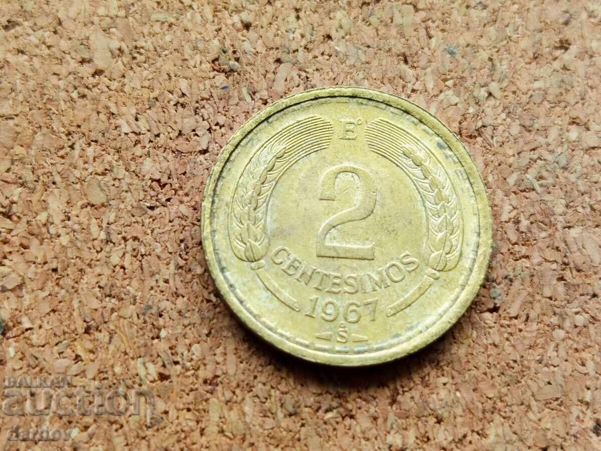 Chile 2 centavos, 1967