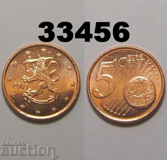 Finlanda 5 euro cenți 2001 UNC