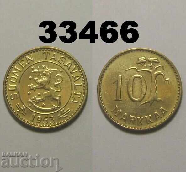 Finlanda 10 mărci 1953