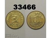 Finlanda 10 mărci 1953