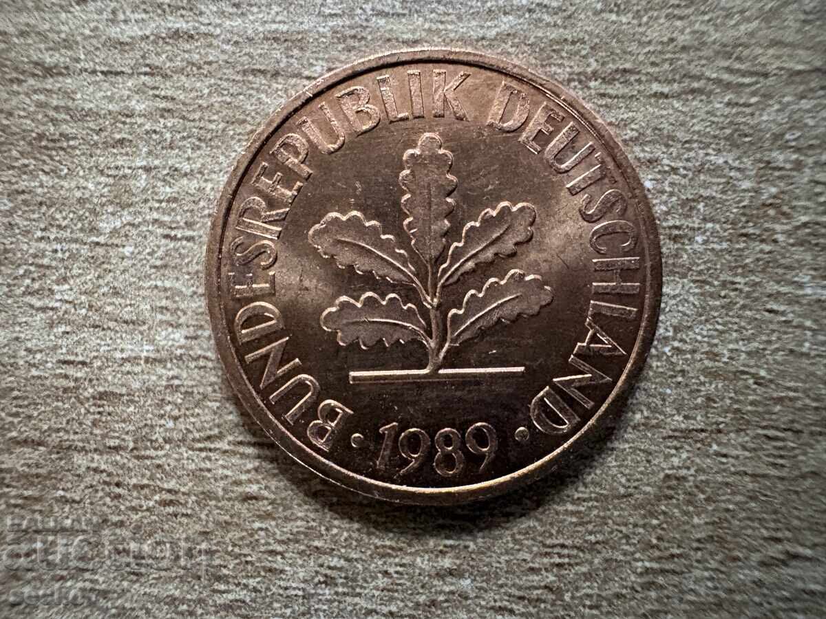 Germania - 2 pfennigi (1989) - G cu preț € 0.10 | 0.20 BGN