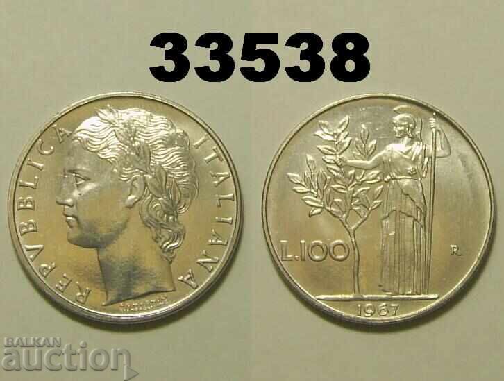 Италия 100 лири 1967 UNC