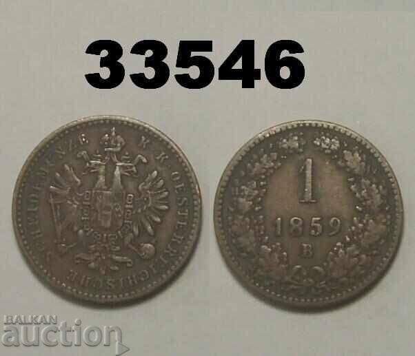 Austria 1 Kreuzer 1859 B Austria 1 Kreuzer 1859 B