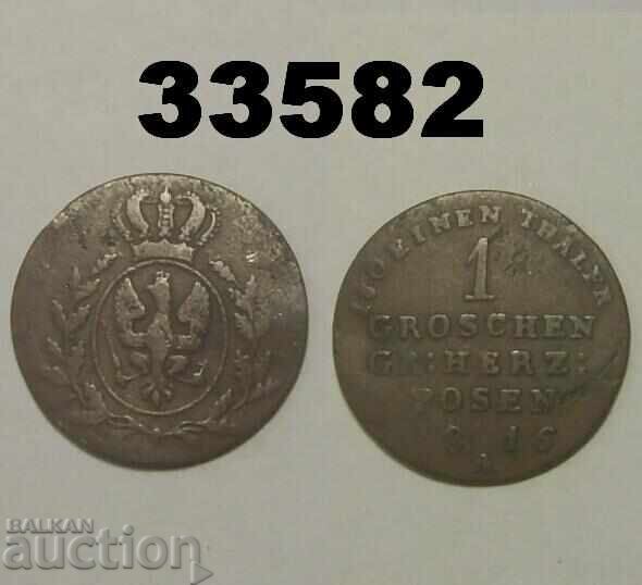 Posen 1 groschen 1816 A Polonia