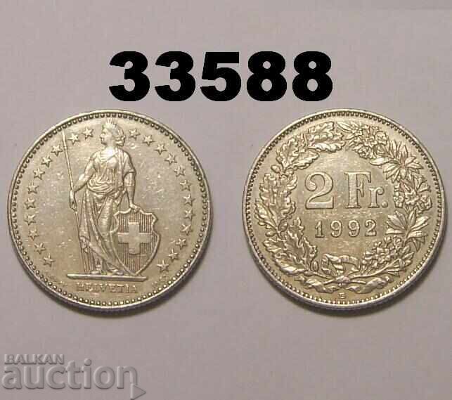 Elveția 2 franci 1992
