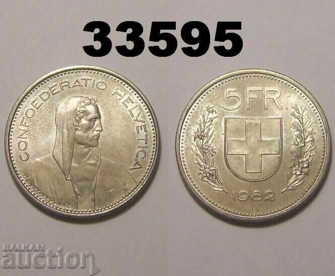 Швейцария 5 франка 1982