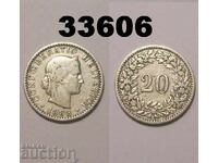 Elveția 20 rappen 1883