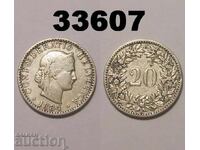 Elveția 20 rappen 1884