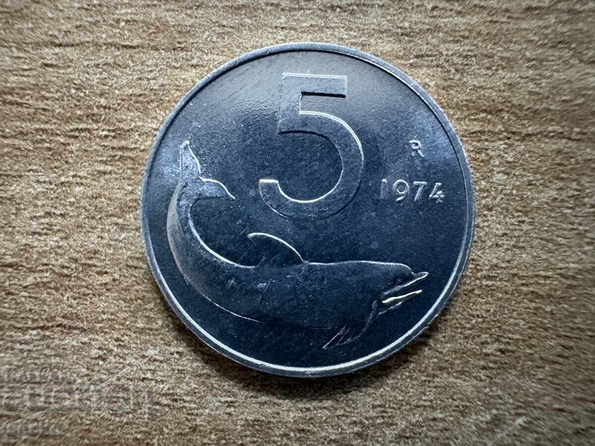 Italia - 5 lire (1974)