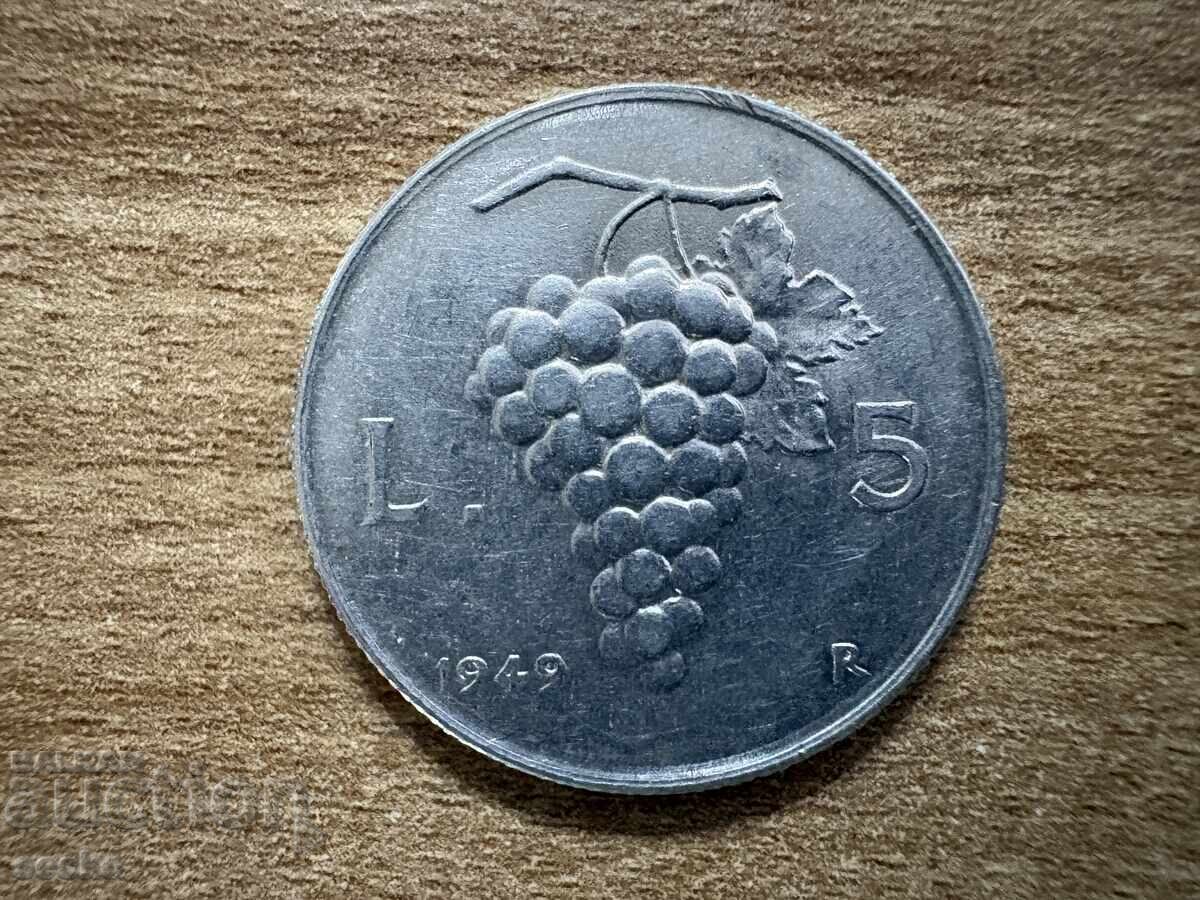 Italia - 5 lire (1949)
