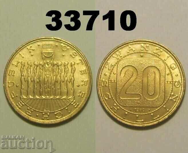 Austria 20 șilingi 1980 UNC