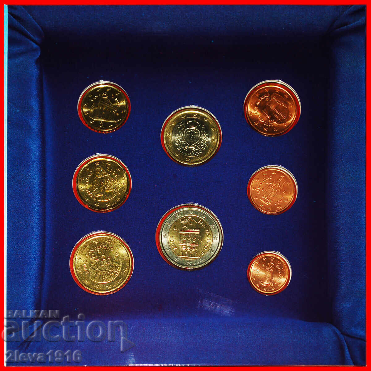 Delivery of ITALY: SAN MARINO ★ EURO MINT SET 2002 (8 COINS) RARE!