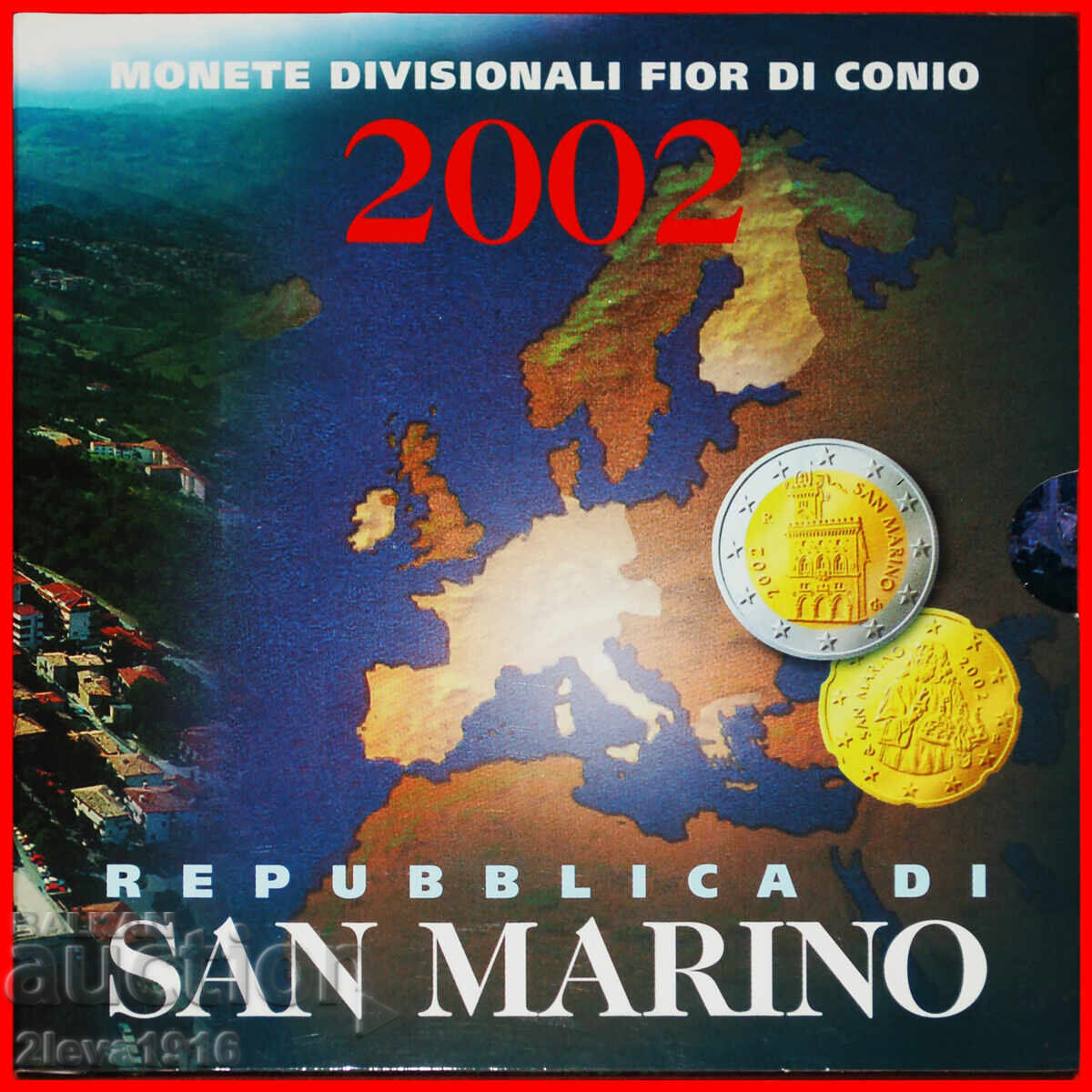 ITALY: SAN MARINO ★ EURO MINT SET 2002 (8 COINS) RARE!