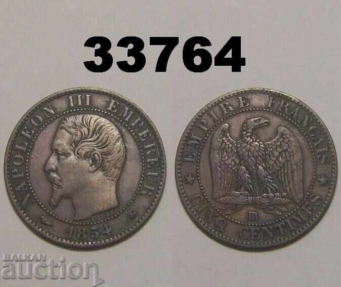 Γαλλία 5 εκατοστά 1854 BB