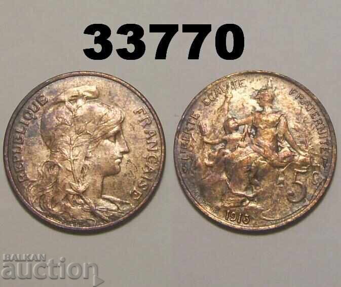 Franța 5 centimes 1913