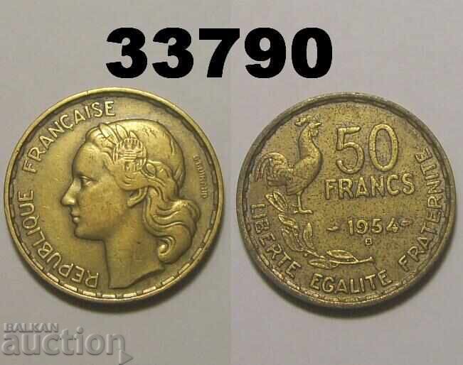 Franța 50 franci 1954 B Rară