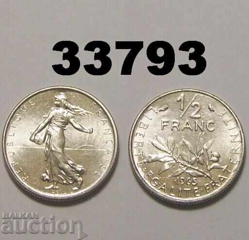 Franța 1/2 franc 1965 UNC