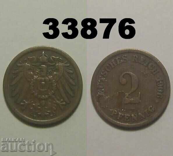 Германия 2 пфенига 1906 F