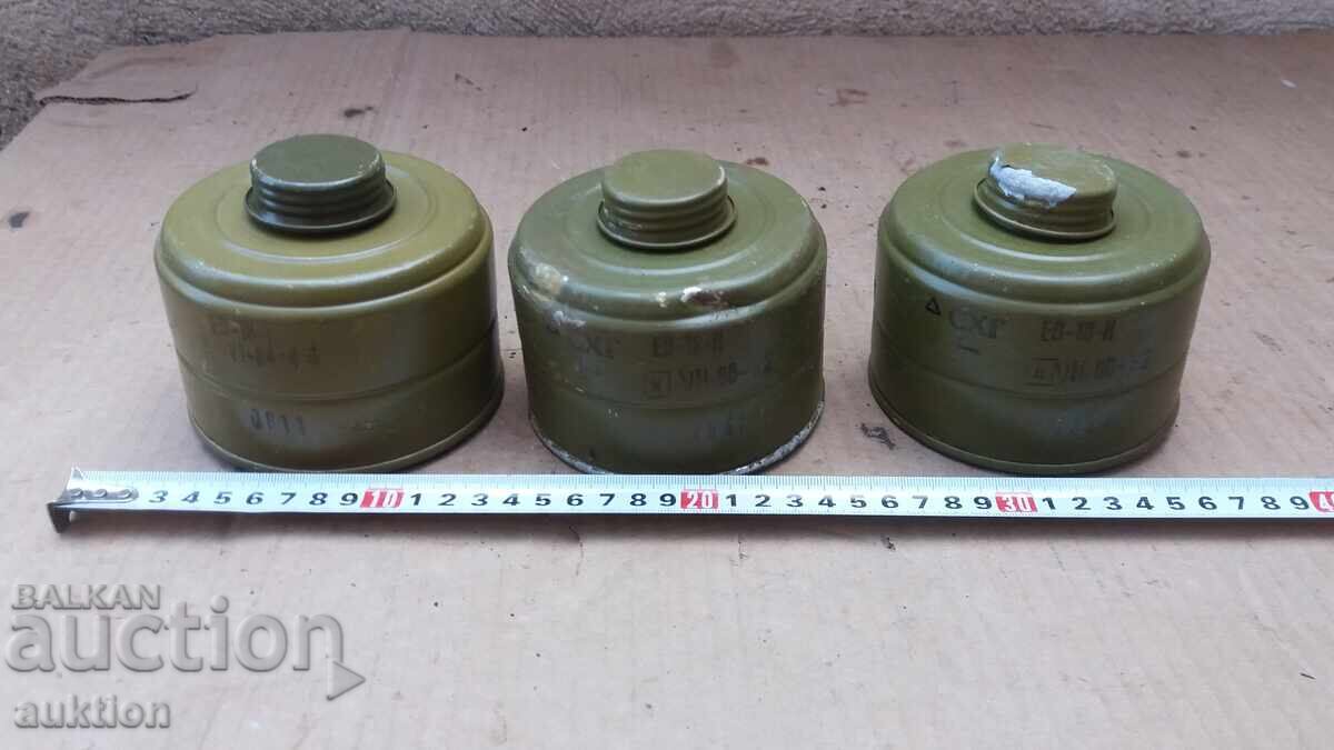 LOT OF 3 GAS MASK FILTERS with price € 4.99 | 9.76 BGN