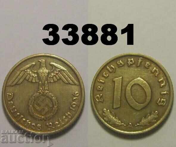 R! Germania 10 pfennigi 1936 A svastică