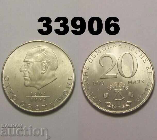 RDG Germania 20 mărci 1973 Otto Grotewohl