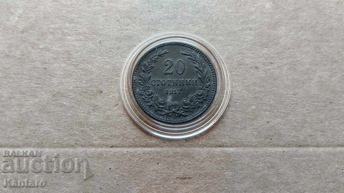 Monedă - BULGARIA - 20 de cenți - 1917