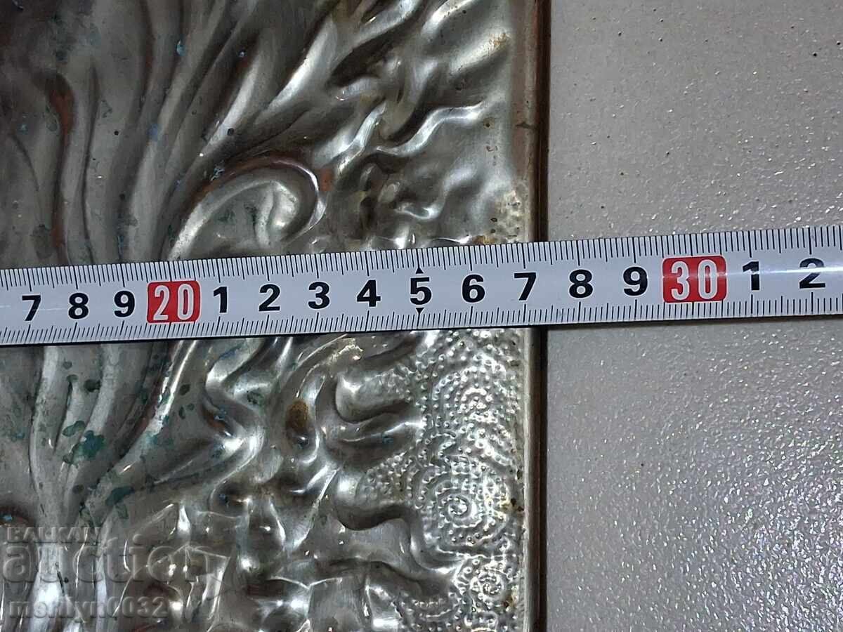 Panou din cupru URSS 1975 basorelief tablou figurină aramă - 6 Panou din cupru URSS 1975 basorelief tablou figurină aramă - 6