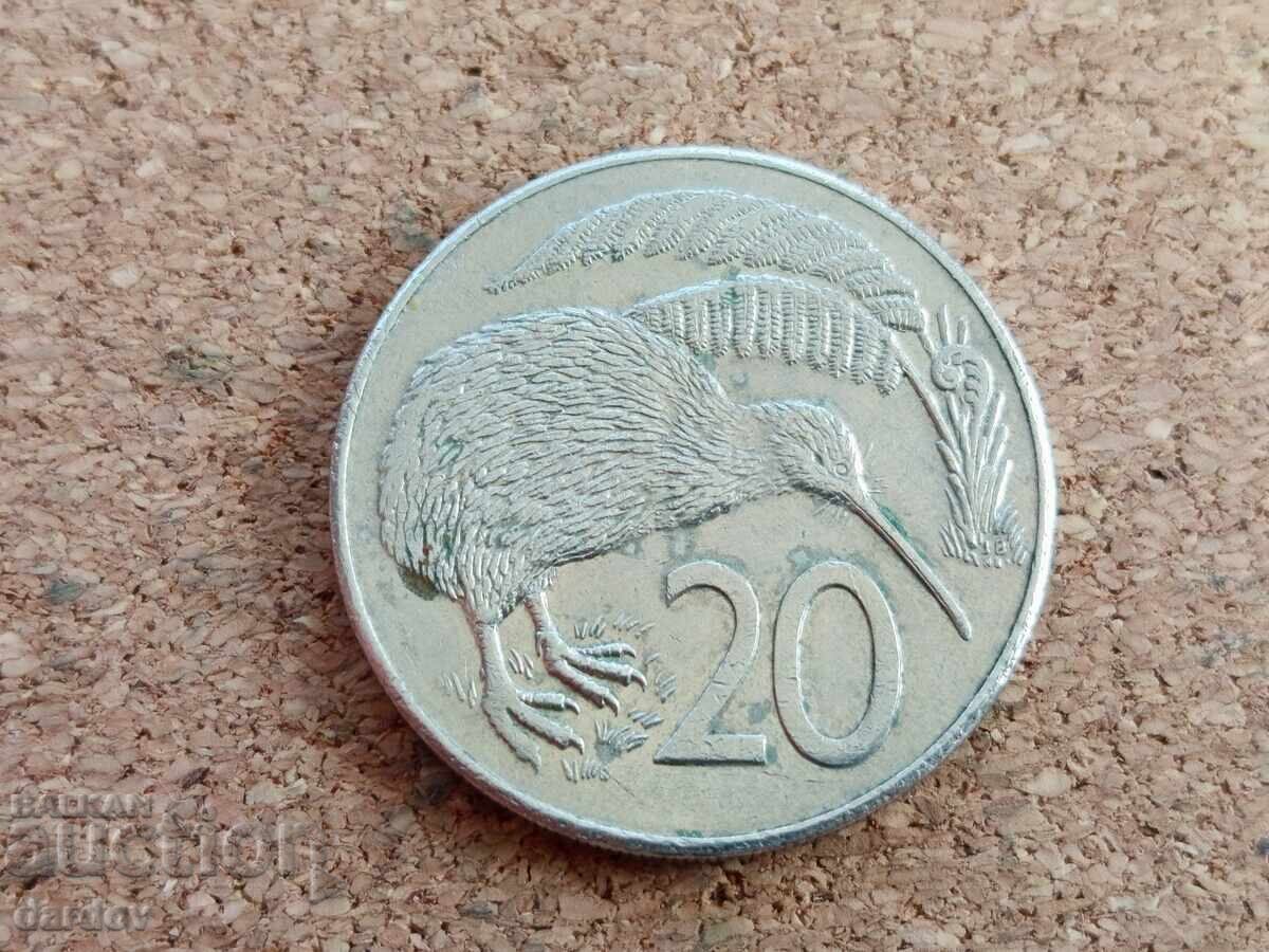 Noua Zeelandă 20 cenți, 1987 Noua Zeelandă 20 cenți, 1987