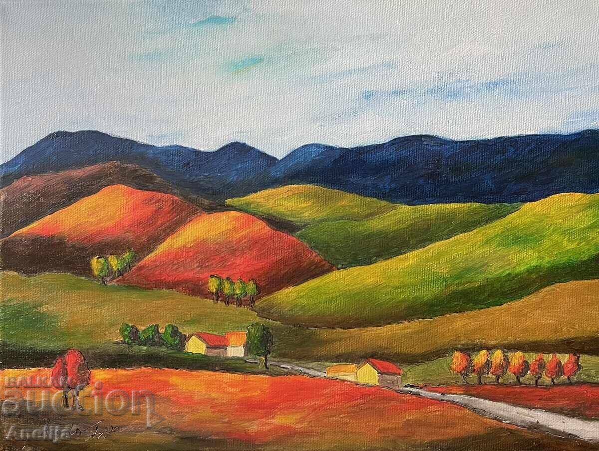Village landscape Stolot village