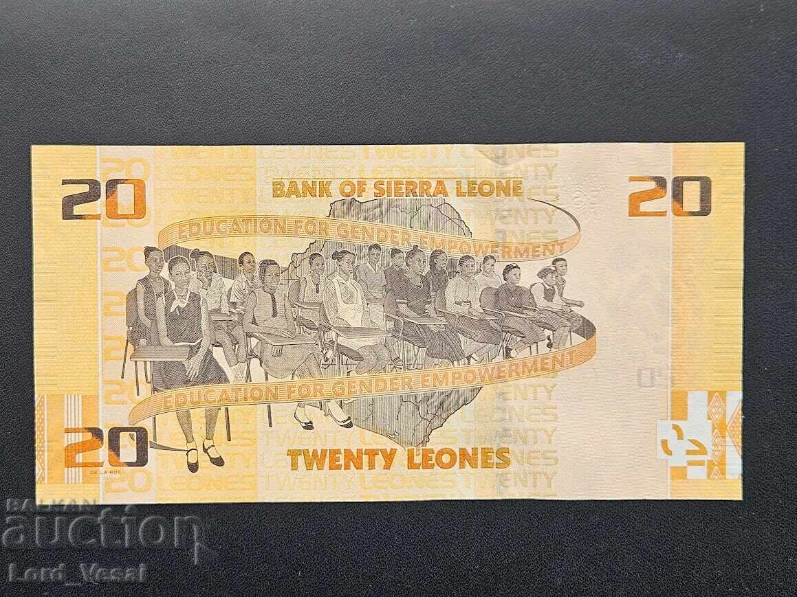 Сиера Леоне  20 Леоне 2022* UNC с цена € 7.50 | 14.67 лв.