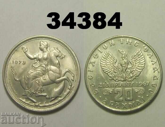 Grecia 20 drahme 1973
