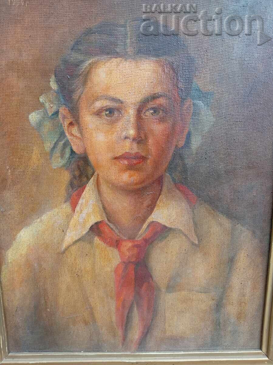 Socialist realism communism 50s PIONEER GIRL with price € 91.00 | 177.98 BGN