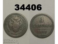Austria 1 kreuzer 1851 A